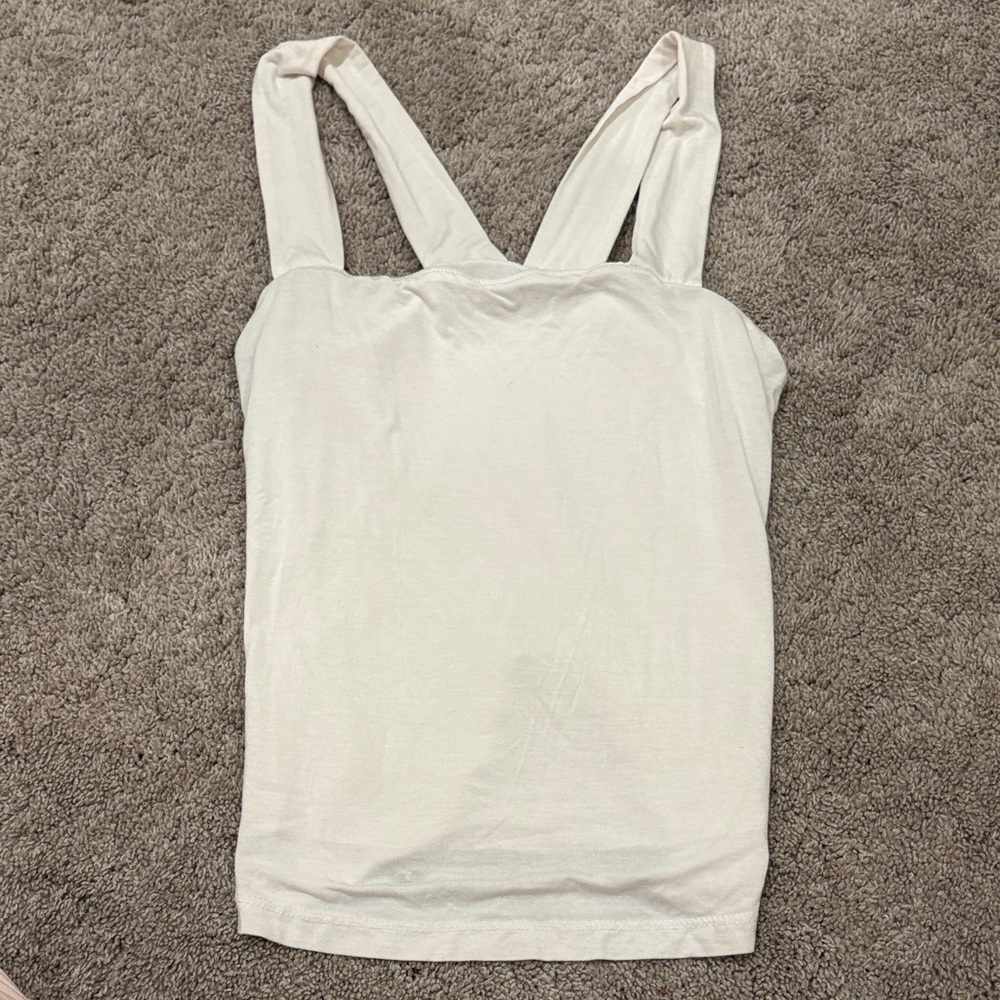 Final Touch Cream Wide-Strap Tank Top